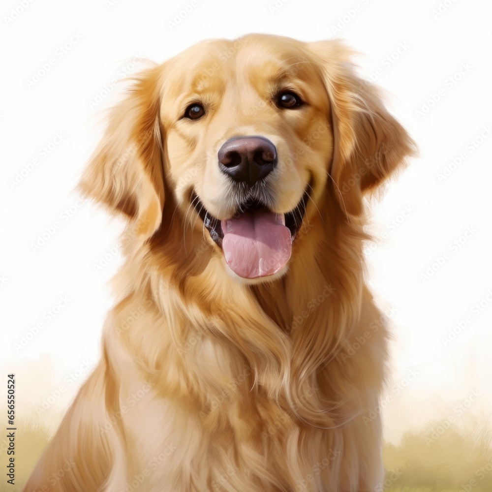 golden retriever dog, Generative AI golden retriever dog, Generative AI