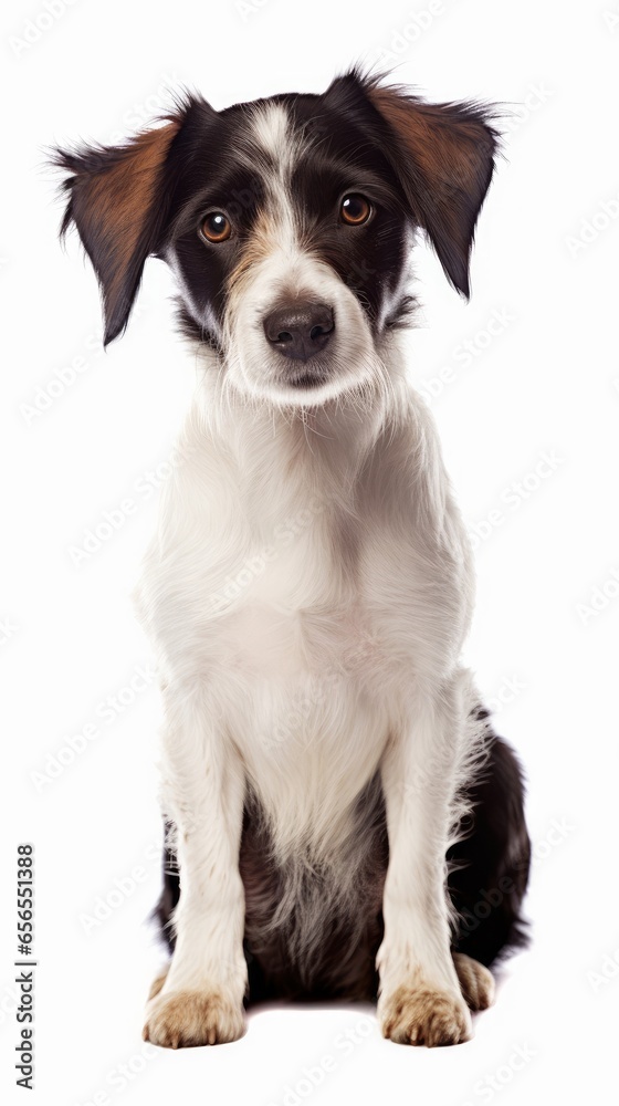 Fototapeta premium dog on white background, Generative AI