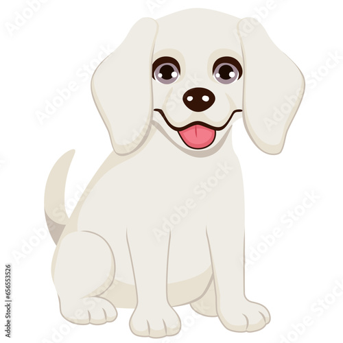 White labrador vector illus...