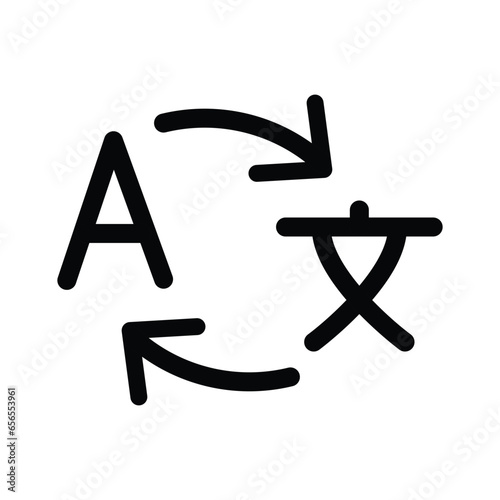 Language translation icon vector, change language icon 