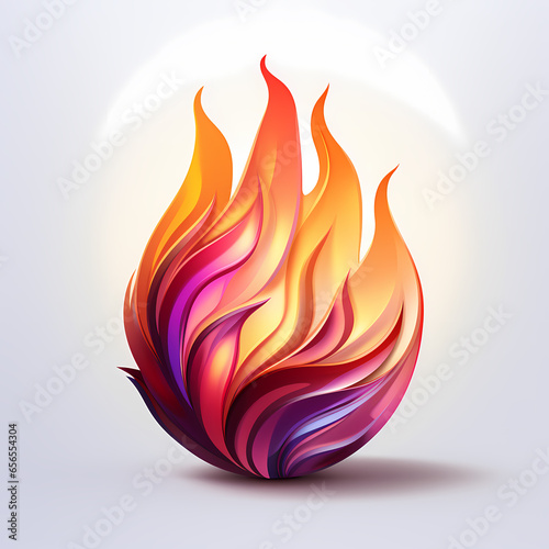 abstract fire ball By Generated AI