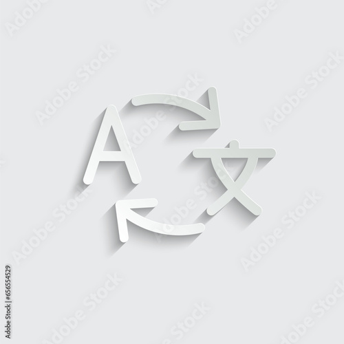 Language translation icon vector, change language icon 