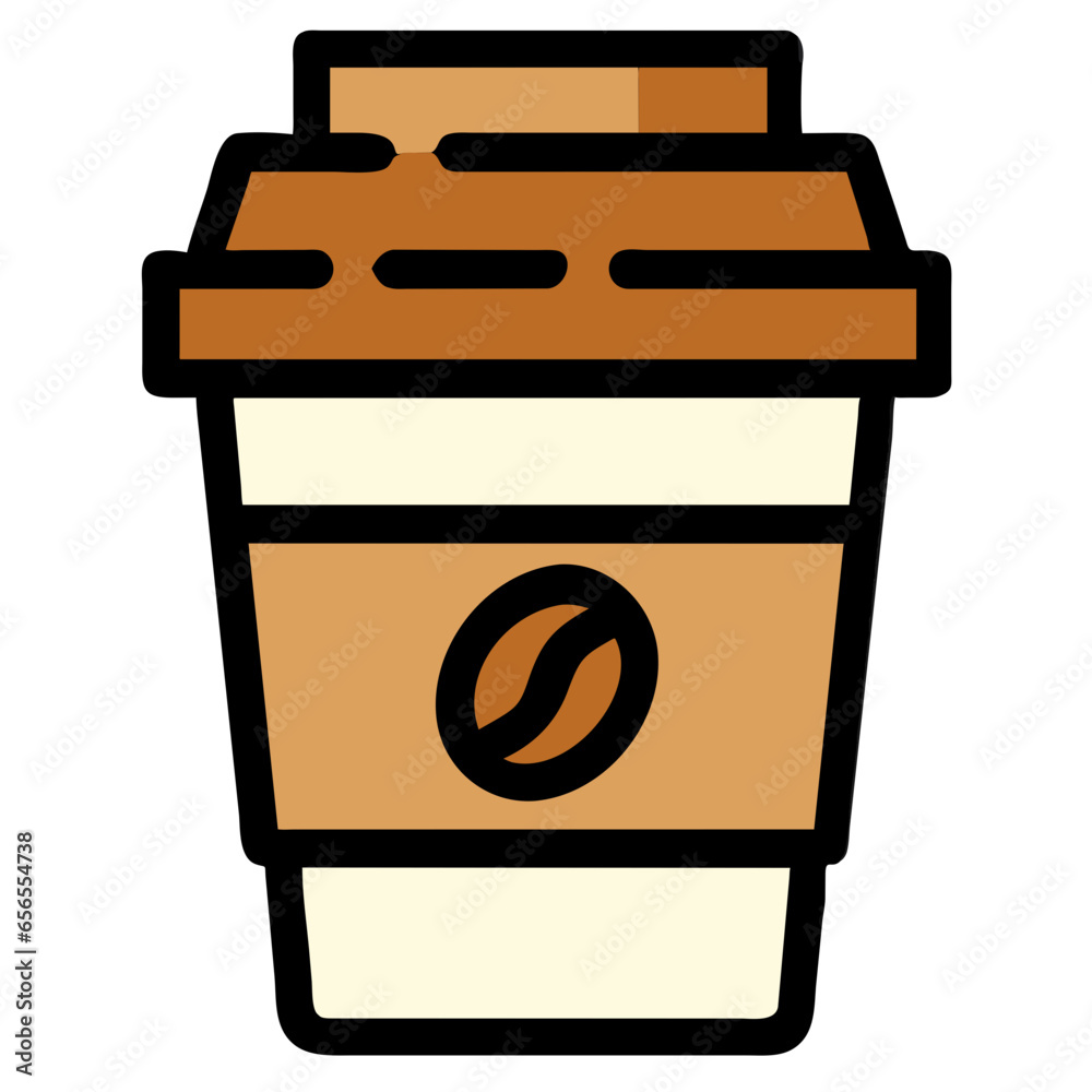 take away hot coffee doodle icon take away hot coffee doodle icon
