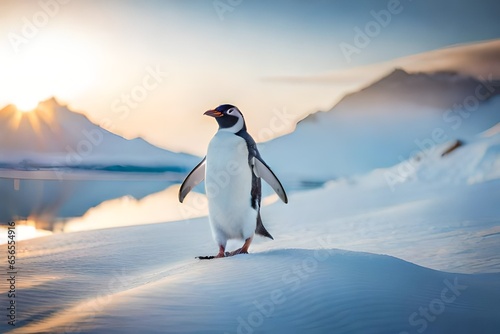 penguin in polar regions photo