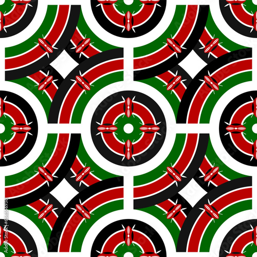 kenya flag pattern. africa background. vector illustration