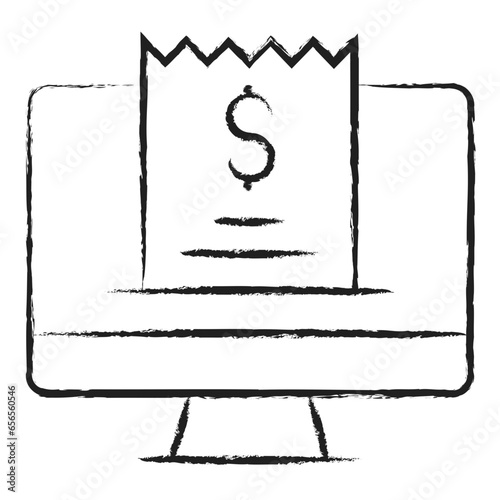 Hand drawn Online Invoice icon