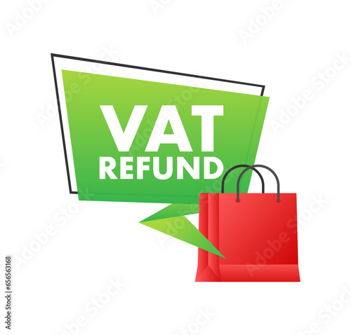 VAT refund. Tax return free. Vector stock illustration