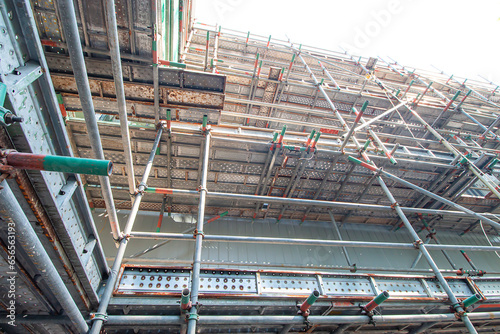 Scaffolding frame for building construction.