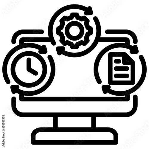 Workload Automation Outline Icon