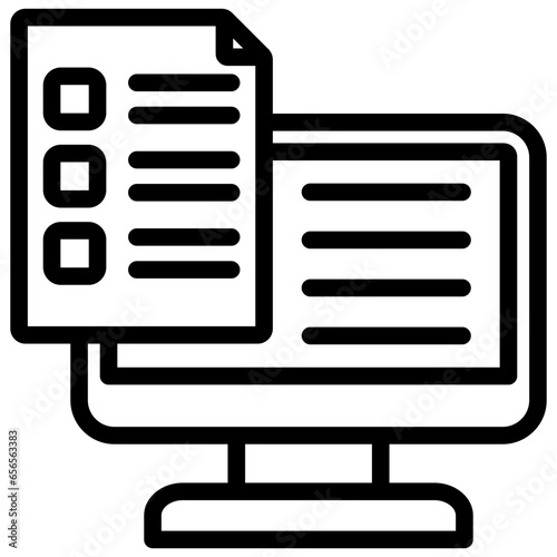 Data Entry Outline Icon