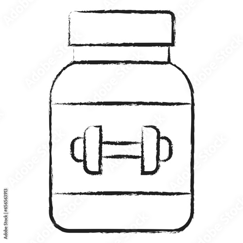 Hand drawn Gym Protein icon