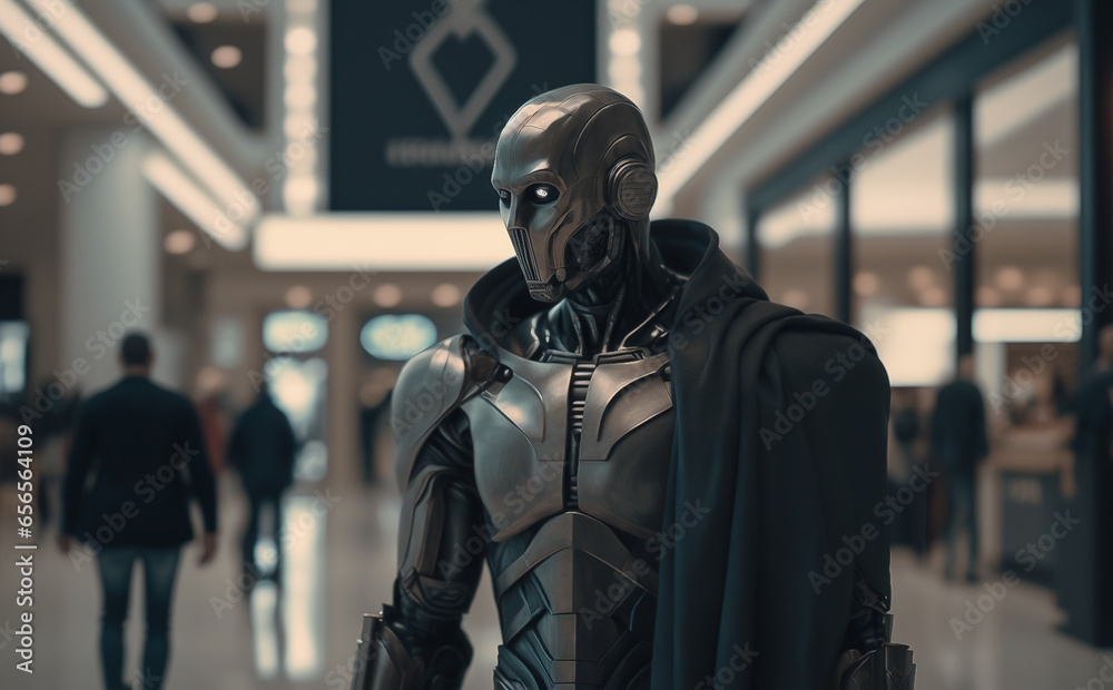 Humanoid in a mall Humanoid in a mall