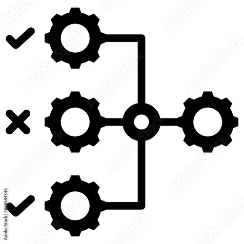 Streamline Process Glyph Icon