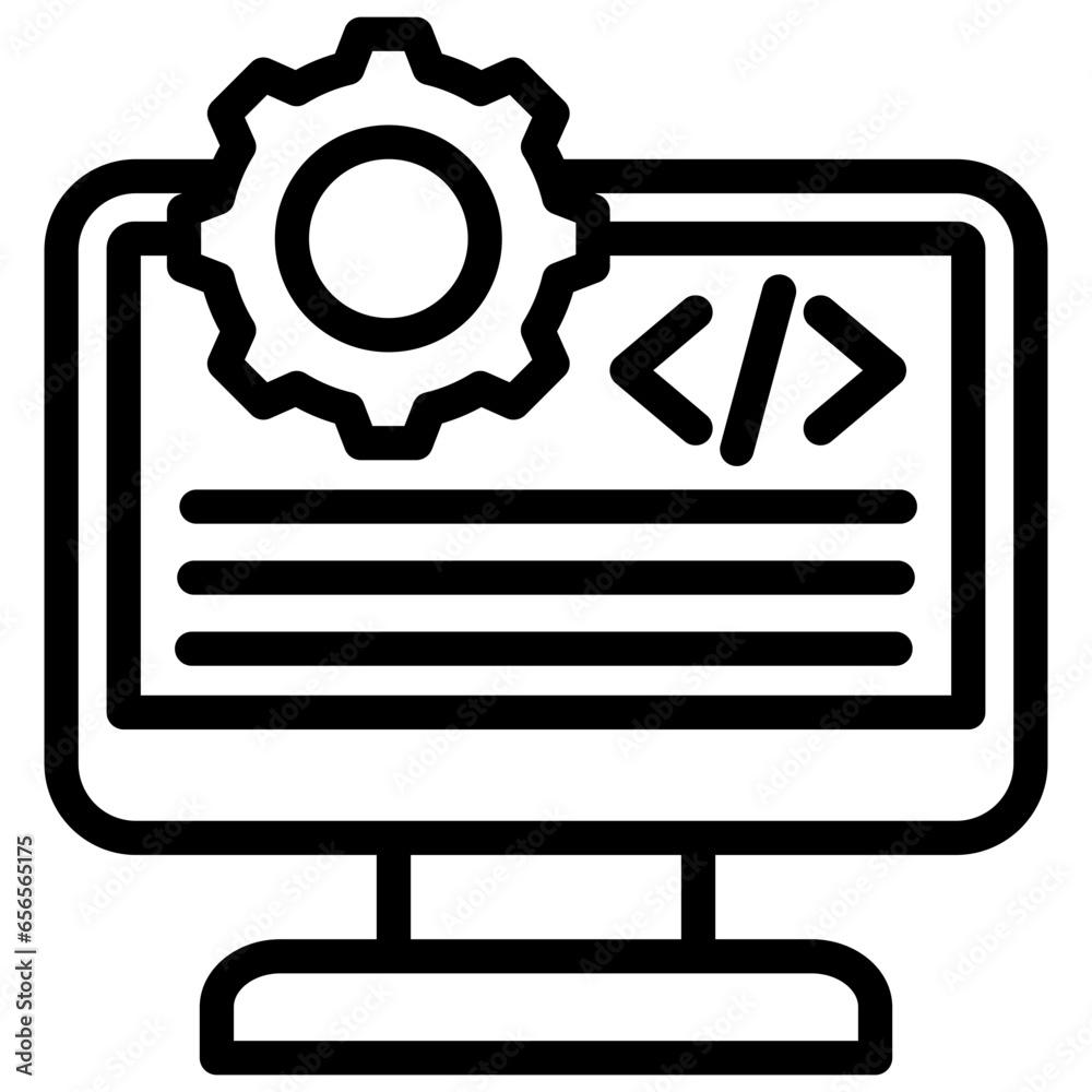 Web Developers Outline Icon Web Developers Outline Icon