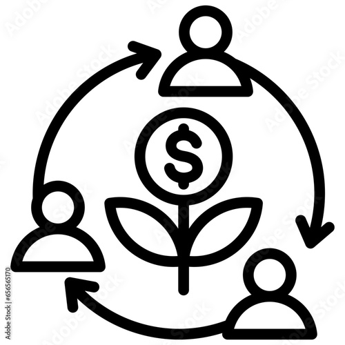 Change Collaboration Outline Icon