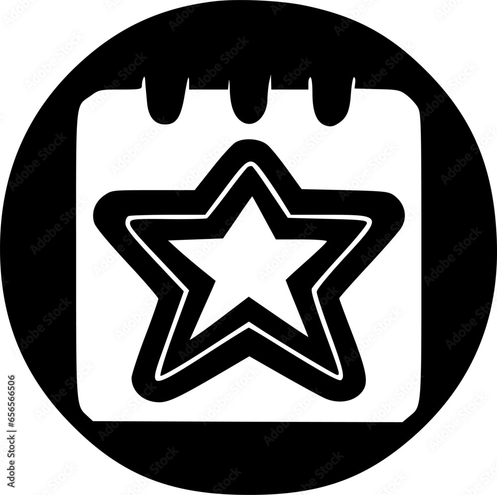 Favorite day calendar with star line icon, outline vector sign, sign, symbol, vector, art Favorite day calendar with star line icon, outline vector sign, sign, symbol, vector, art