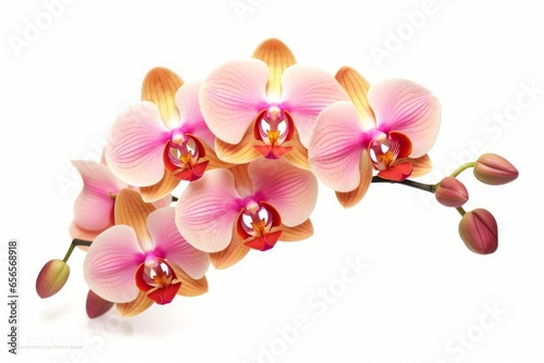 orchid isolated on white background  Generative AI