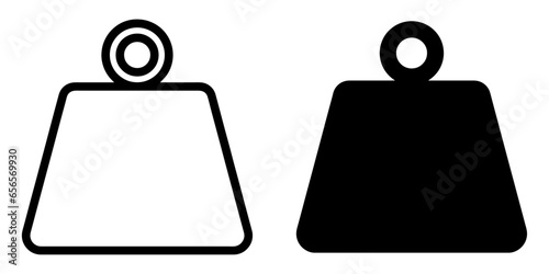 ofvs477 OutlineFilledVectorSign ofvs - weight vector icon . heavy mass sign . isolated transparent . black outline and filled version . AI 10 / EPS 10 / PNG . g11820 photo