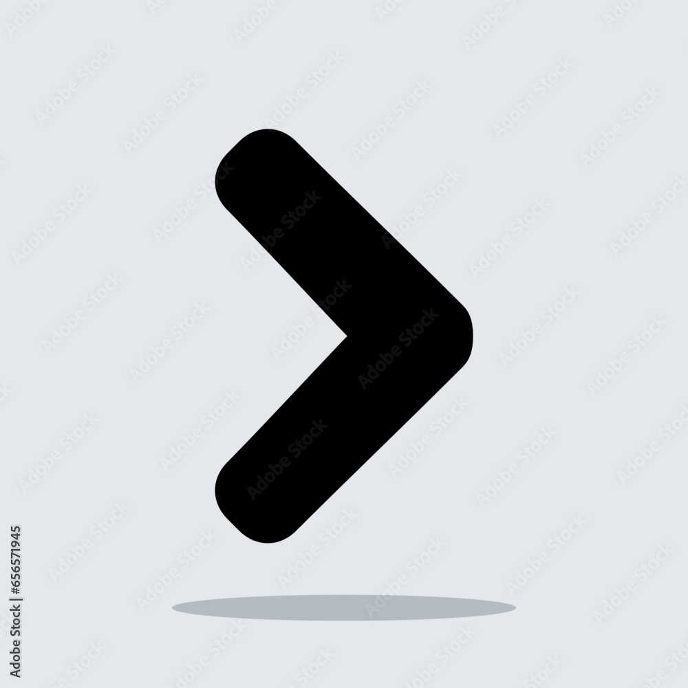 Right arrow icon vector. Arrow next icon sign symbol vector. Right arrow vector icon illustration isolated on gray background Right arrow icon vector. Arrow next icon sign symbol vector. Right arrow vector icon illustration isolated on gray background