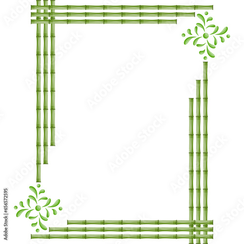 bamboo frame ornament vector design © Kokiedan87