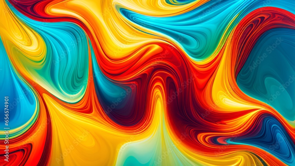 abstract colorful background with waves