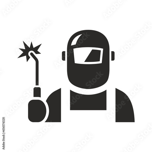 Welder icon. Welding. Vector icon isolated on white background.