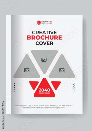 Vector Book Cover Design Template. Creative Brochure Cover Design Template.
