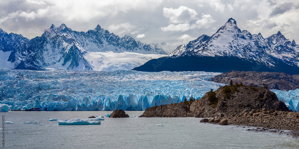 Grey Glacier - Torres Del Paine - Chile - South America - obrazy, fototapety, plakaty 
