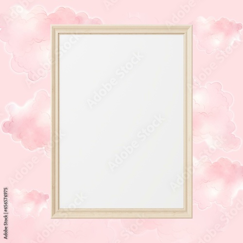 Soft watercolor Baby cloud backround