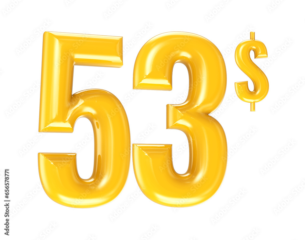 Number Gold 3D Render Number Gold 3D Render