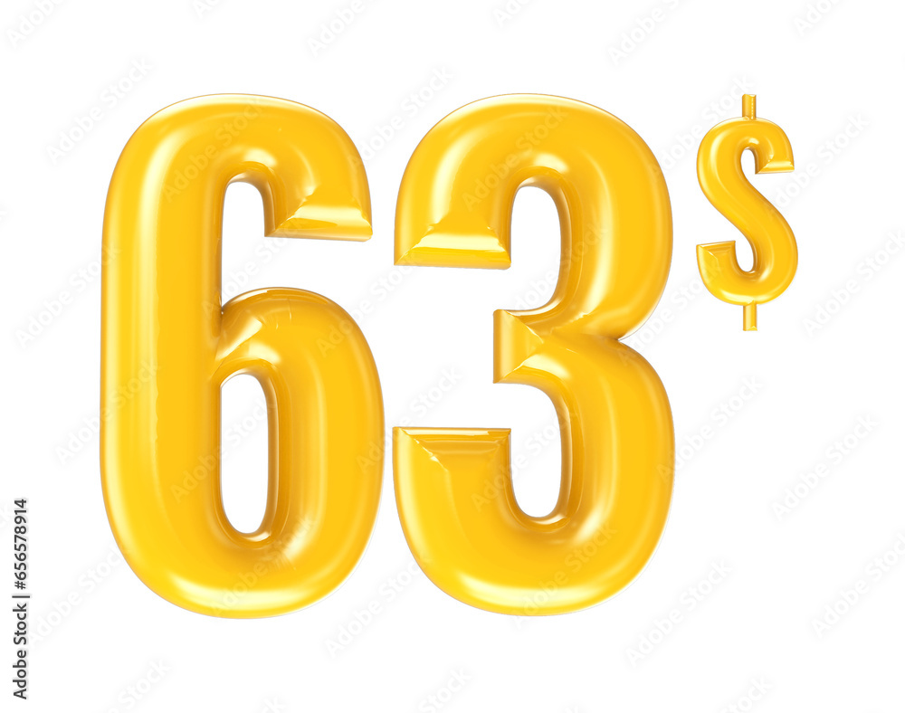 Number Gold 3D Render Number Gold 3D Render