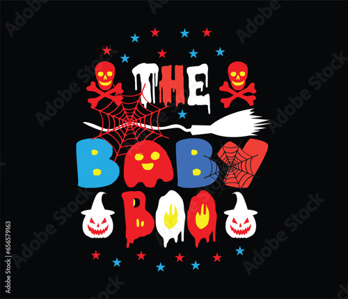 The baby boo typography t shirt design.