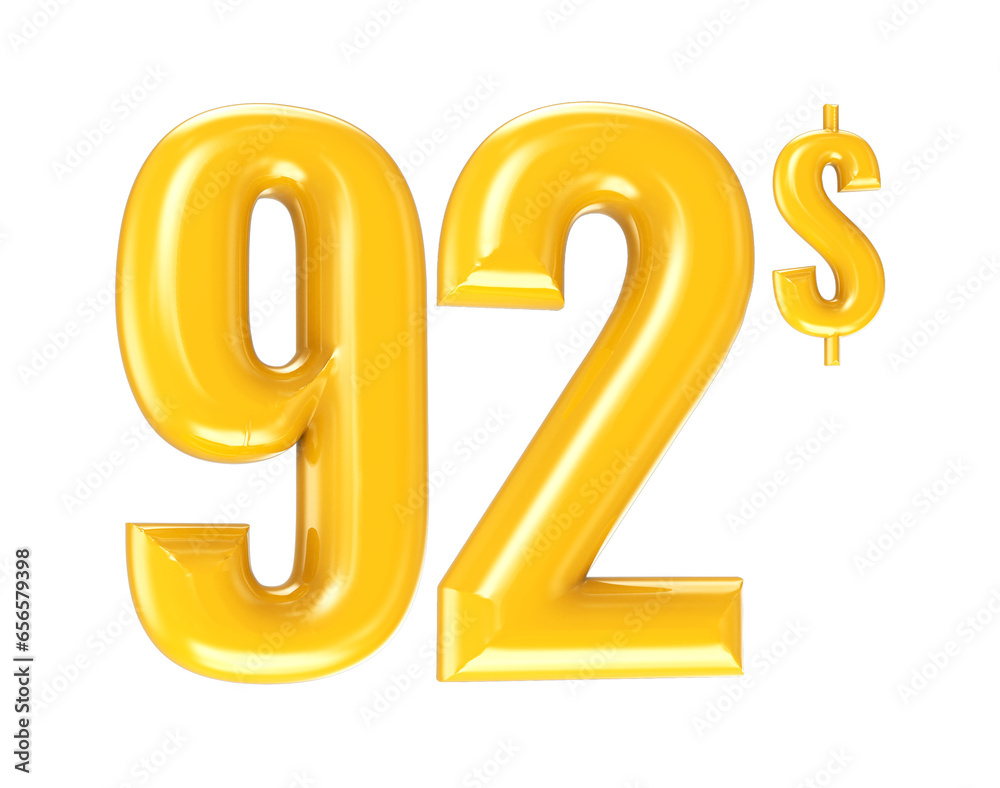 Number Gold 3D Render Number Gold 3D Render
