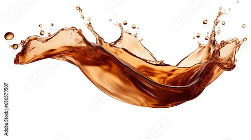 Cola splash isolated transparent, Generative AI