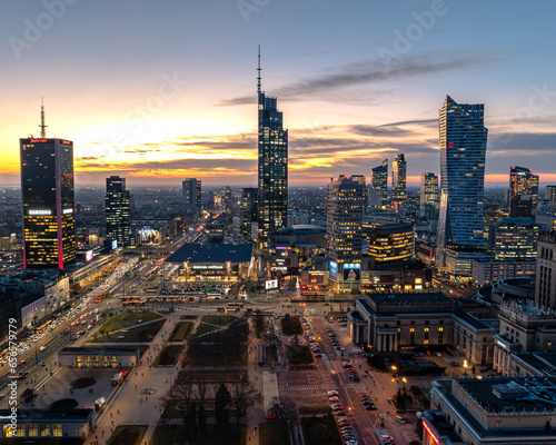 Capital of Poland - Warsaw Sunset 