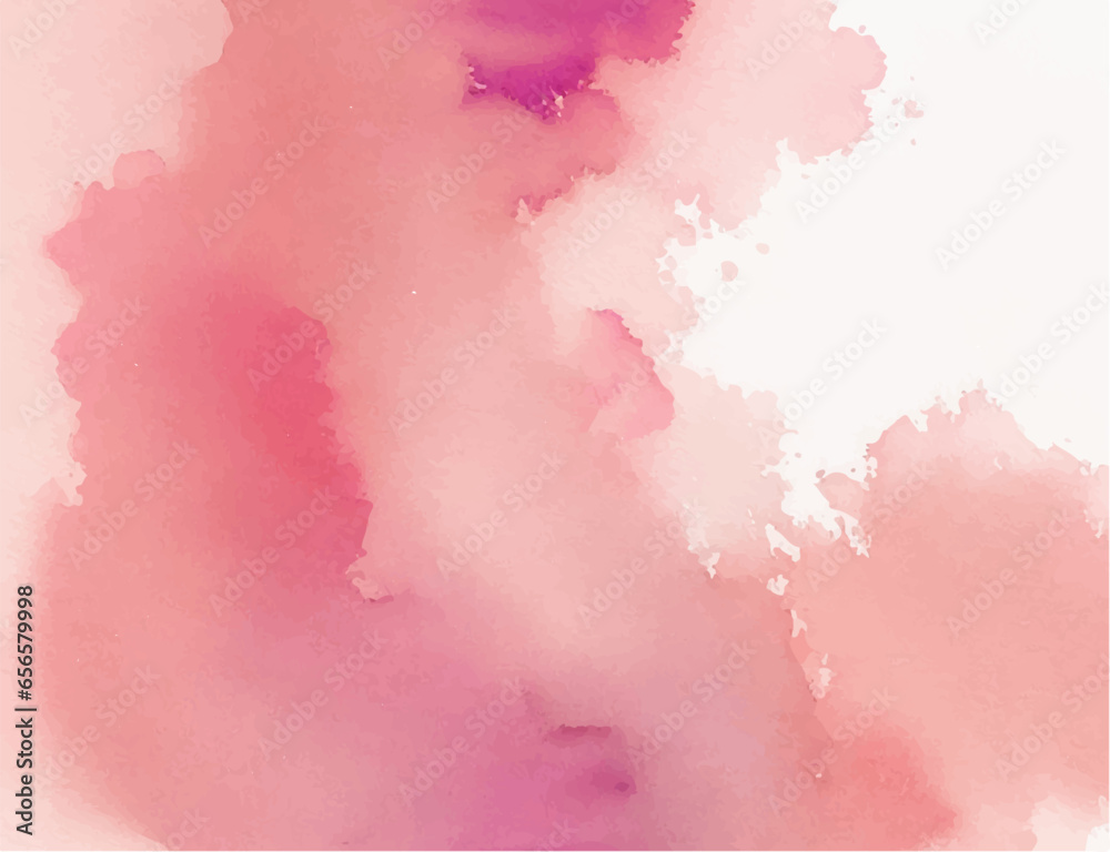 Watercolor background with splashes, Pink watercolor