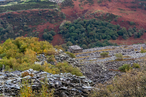 Views around an old disused quarry in North Wales photo