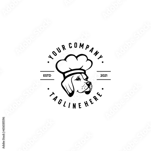 DOGGY CHEF LOGO VECTOR ILLUSTRATION