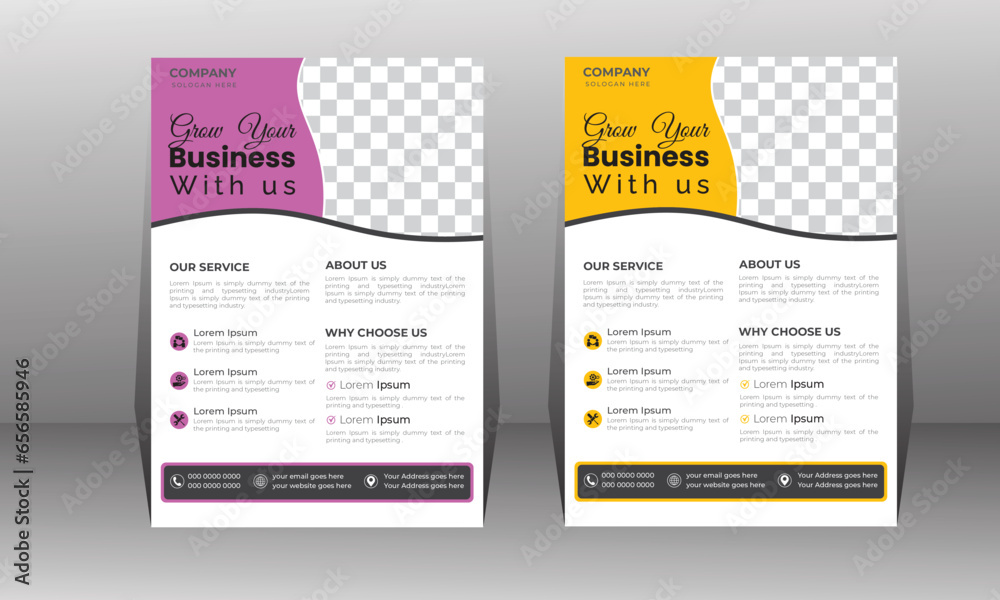 Corporate business flyer template design , Brochure design, cover modern layout, annual report, poster, flyer in A4