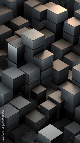 Modern black geometry abstract background. Dark Minimal Web banner in Geometric shape. Futuristic Design Illustration. Black Friday sale, Cyber Monday concept..