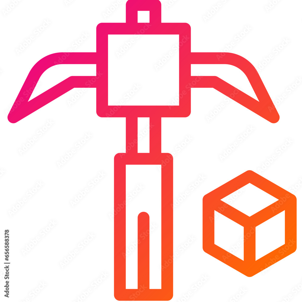 Pickaxe Vector Icon Design Illustration Pickaxe Vector Icon Design Illustration