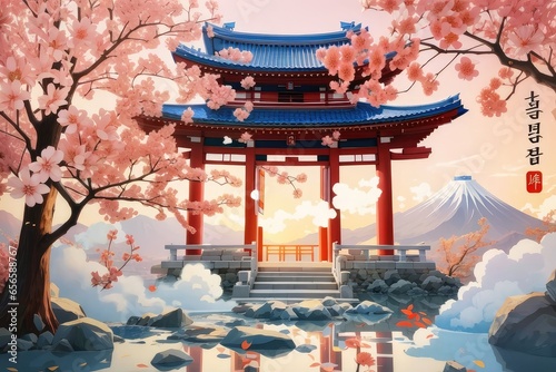 korean festival japan sakura