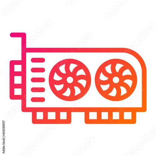 Graphic card Vector Icon Design Illustration