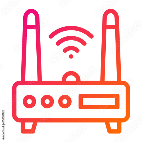 Wifi router Vector Icon Design Illustration