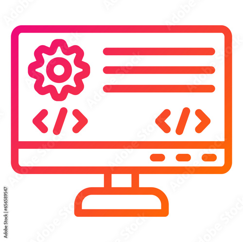 Backend Vector Icon Design Illustration