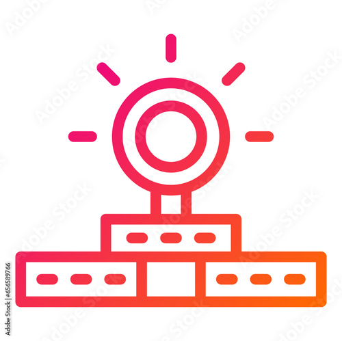 Head Mirror Vector Icon Design Illustration