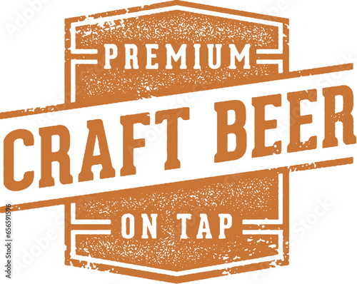 Vintage Style Craft Beer Restaurant Menu Stamp