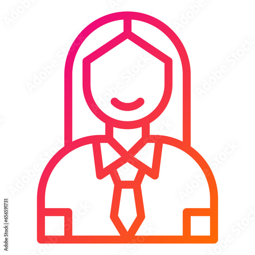 Businesswoman Vector Icon Design Illustration