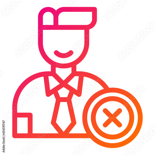 Reject Vector Icon Design Illustration