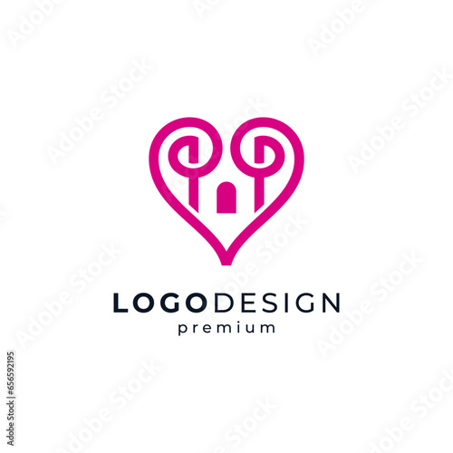 love and home for child care and orphanage logo design